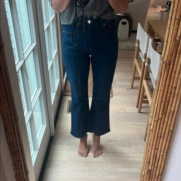 Veronica Beard Beverly Blue boot Leg loafer Jeans - Picture 4 of 7